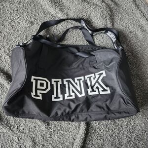 PINK Victoria's Secret Black Duffel Bag